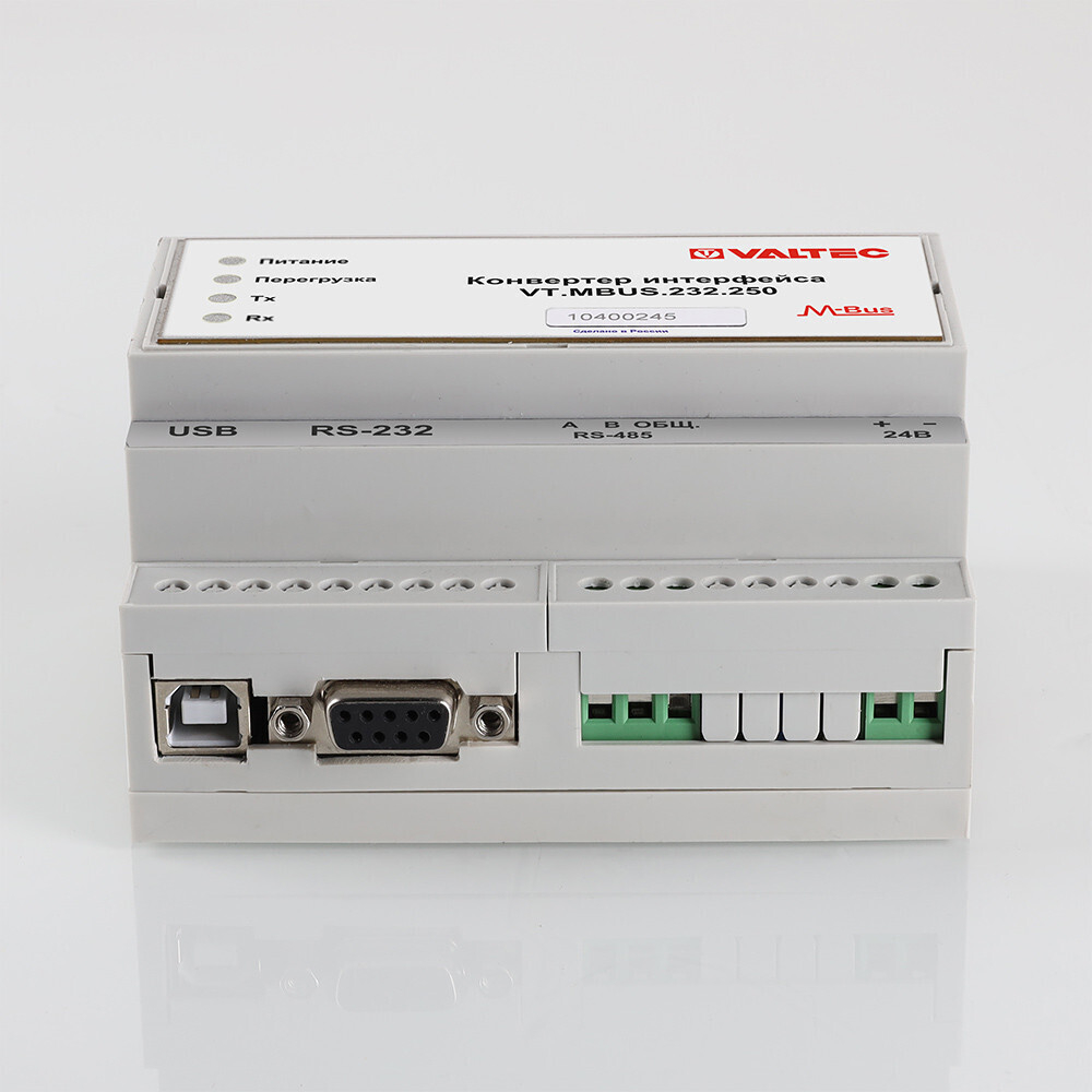 Конвертер интерфейса VALTEC M-BUS До 250 приборов (арт.VT.MBUS.250.24)