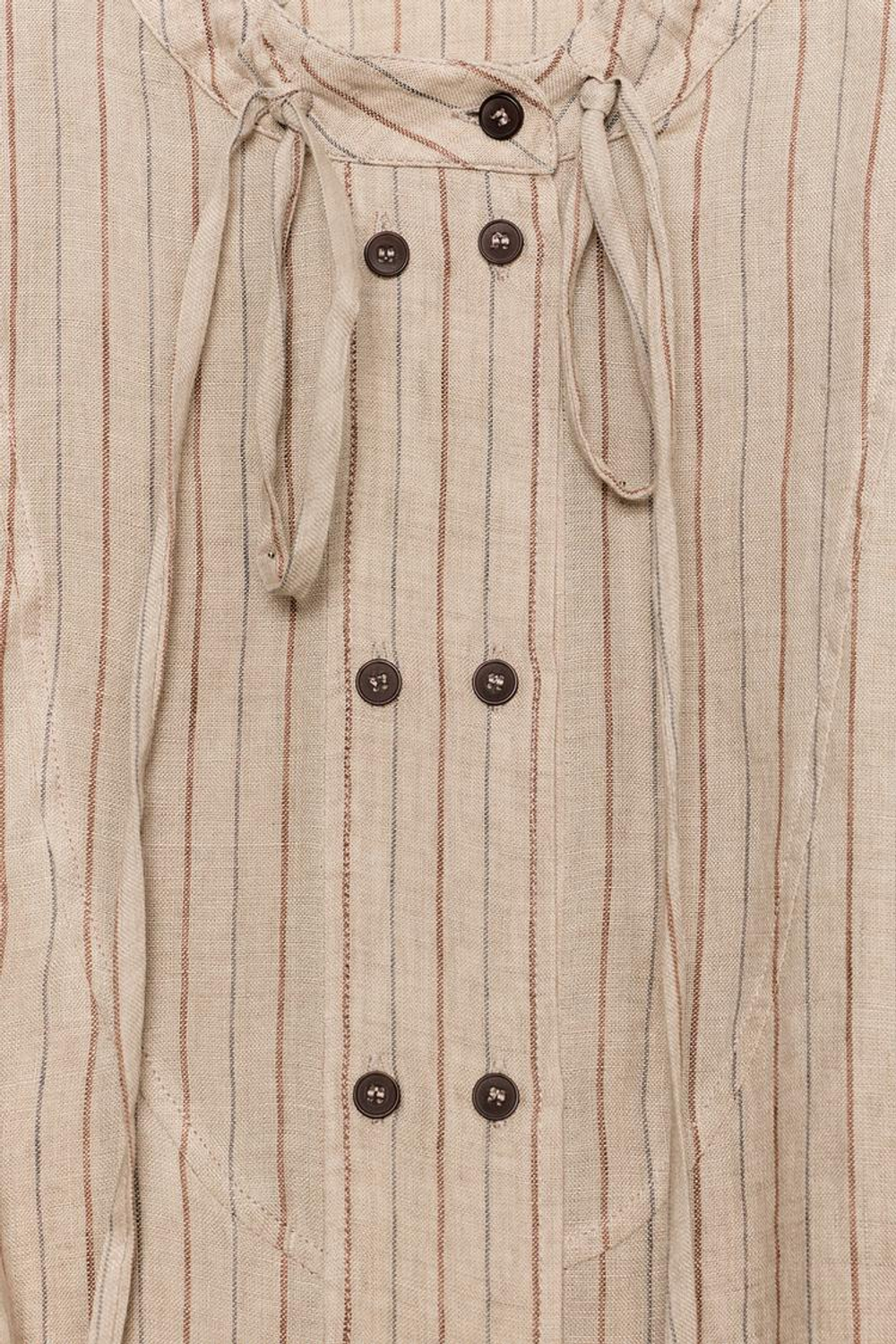 ZARA РУБАШКА В ПОЛОСКУ ИЗ ЛЬНА — ZW COLLECTION, ПОЛОСКИ