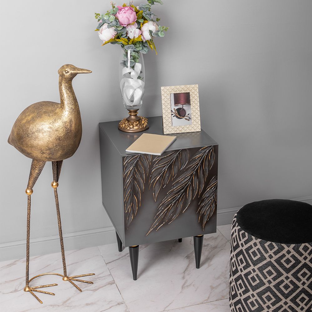 Тумба прикроватная Тропик Классика Серый Найт Голд правая