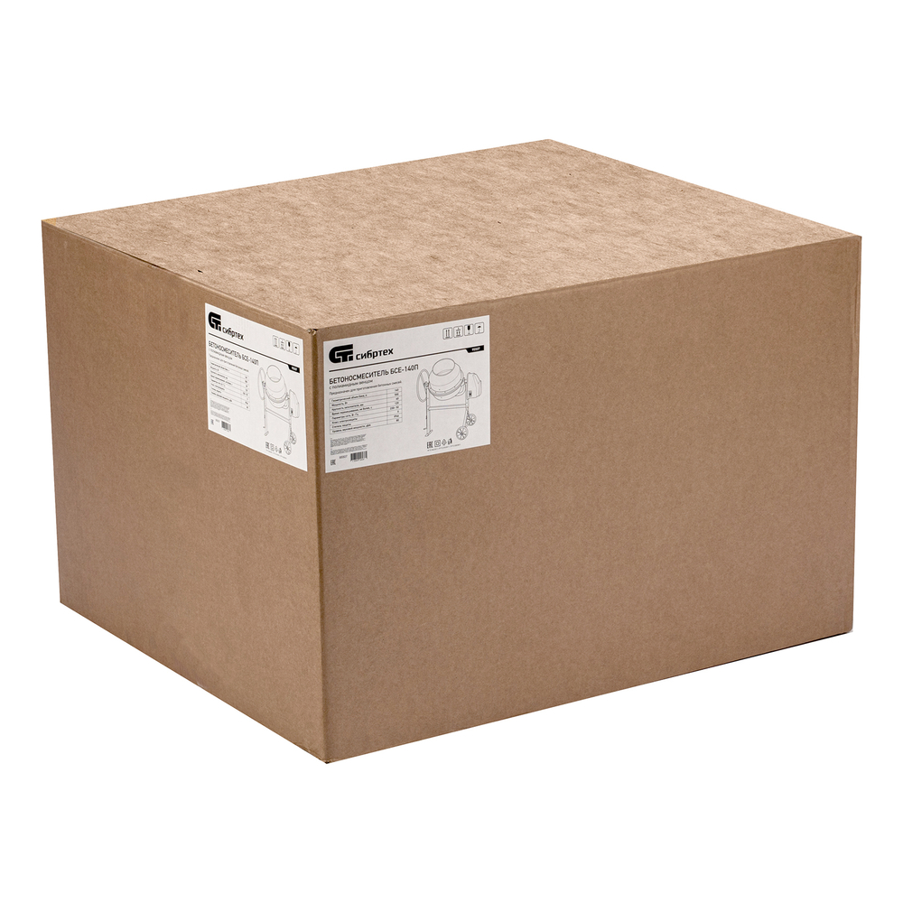 Бетоносмеситель БСЕ-140П, 140 л, 500 Вт, полиамидный венец Сибртех