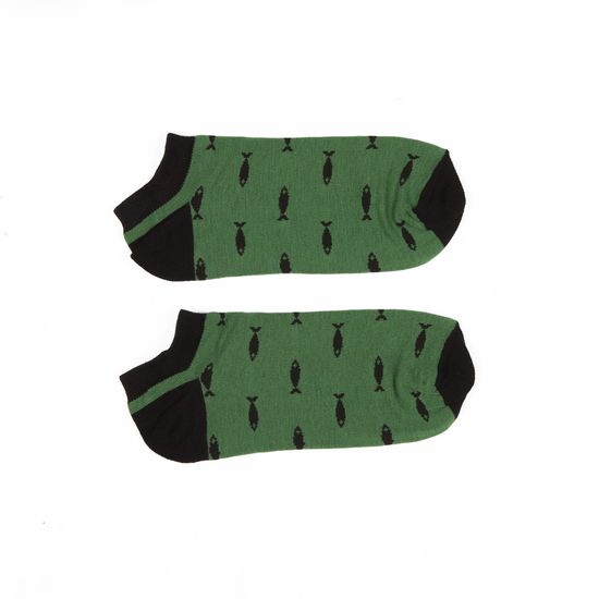 Носки ЗАПОРОЖЕЦ Рыбки короткие Зеленый