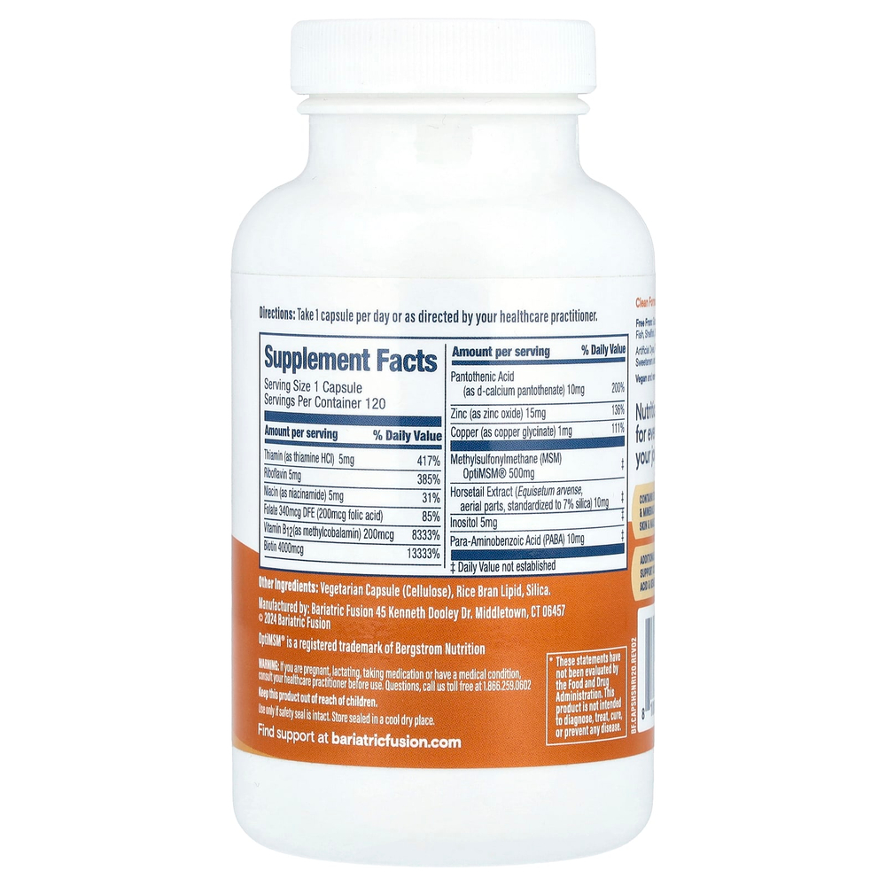 Bariatric Fusion, Омолаживающее средство для волос, кожи и ногтей, 120 капсул