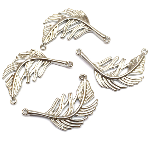 Коннектор "Перышко" 20х10 мм, родий