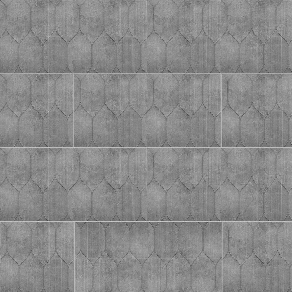 Керамогранит Lavelly Hexagon Relief темно-серый матовый 1200х600х8,5 мм (2 шт.=1,44 кв.м)