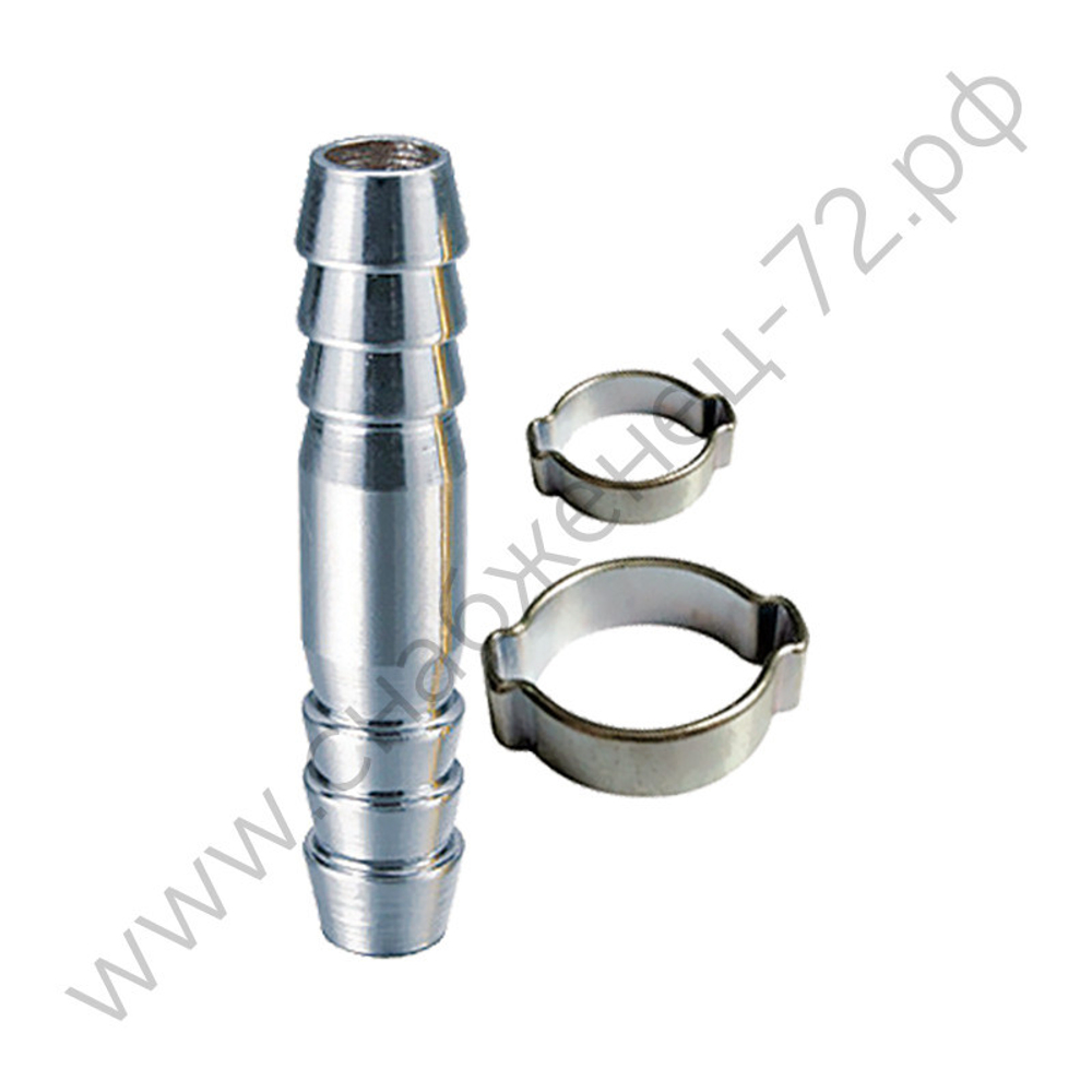 FUBAG Переходник 8мм елочка на елочку с 2- мя обжимными кольцами 11Х13мм