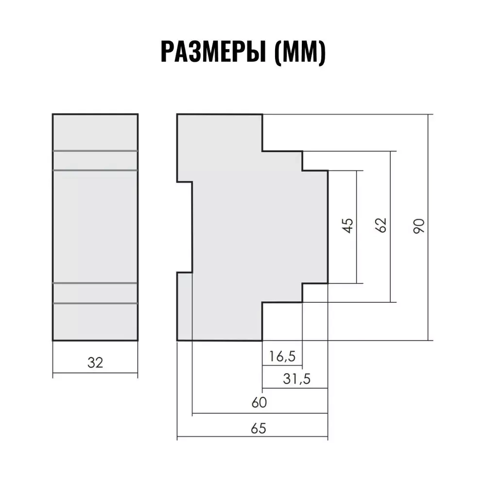 Реле контроля температуры RT-823 50-260В 16А 1P IP20 (от +60 до +95 град.C; выносной датчик с термоус. проводом)