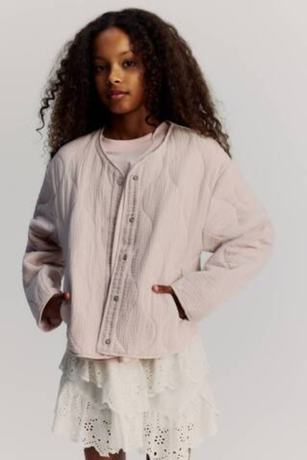 H&M Стеганая куртка из муслина, светло-розовый
