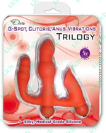 Тройной красный вибратор с 5 режимами вибрации