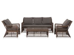 "Гранд Латте" лаунж-зона из искусственного ротанга, цвет коричневый