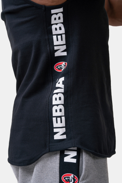 Мужская майка c капюшоном Nebbia Legend-approved hoodie tank top 191 BK