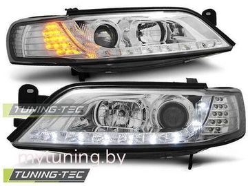 Передние фары Opel Vectra B daylight chrome led indicator