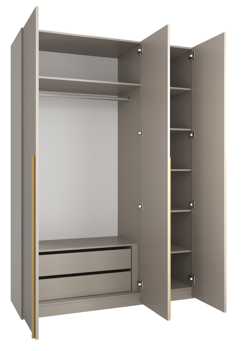 Шкаф для одежды, шкаф Аляска, серо-коричневый