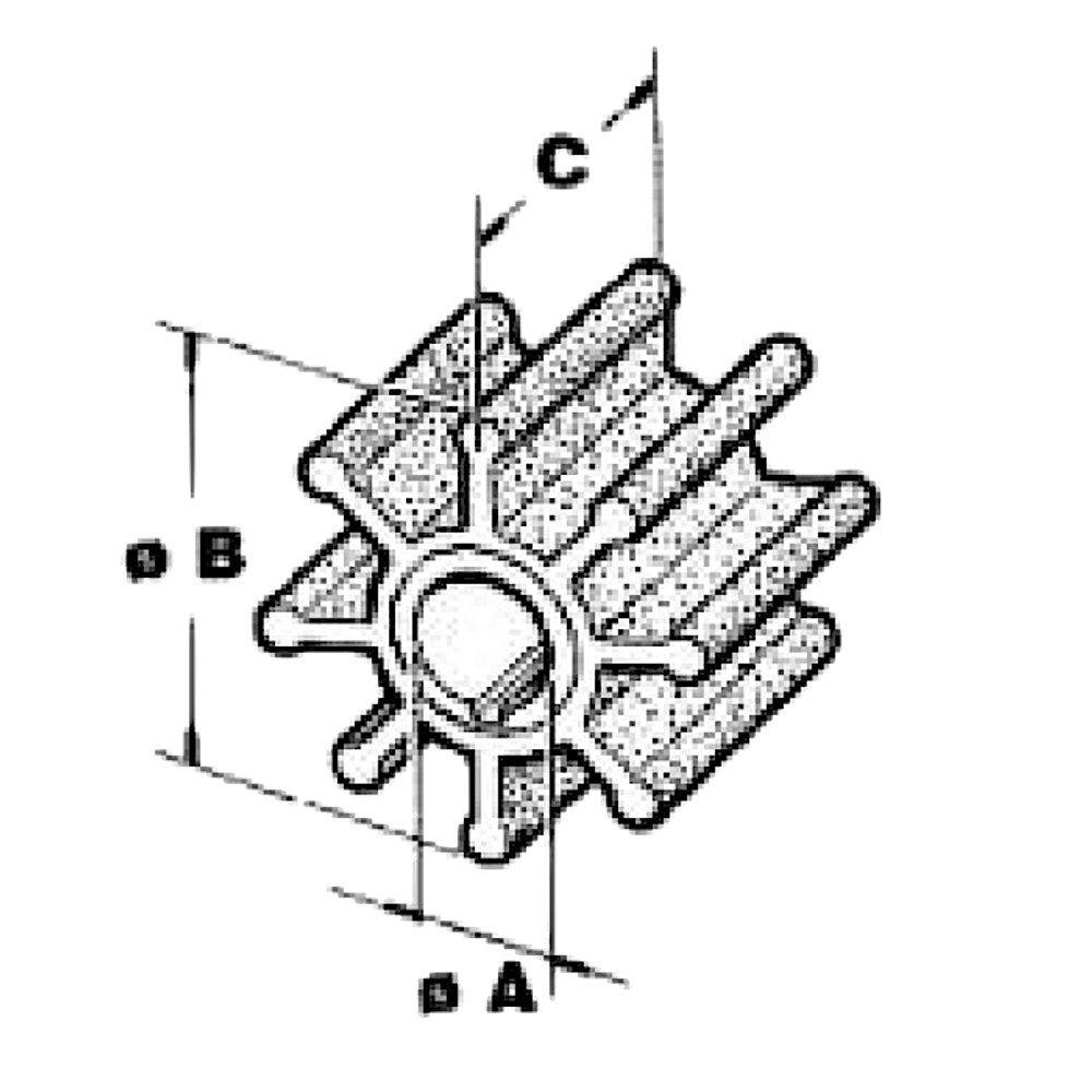 500328 Honda Крыльчатка помпы охлаждения ДВС 9.9-15 CEF