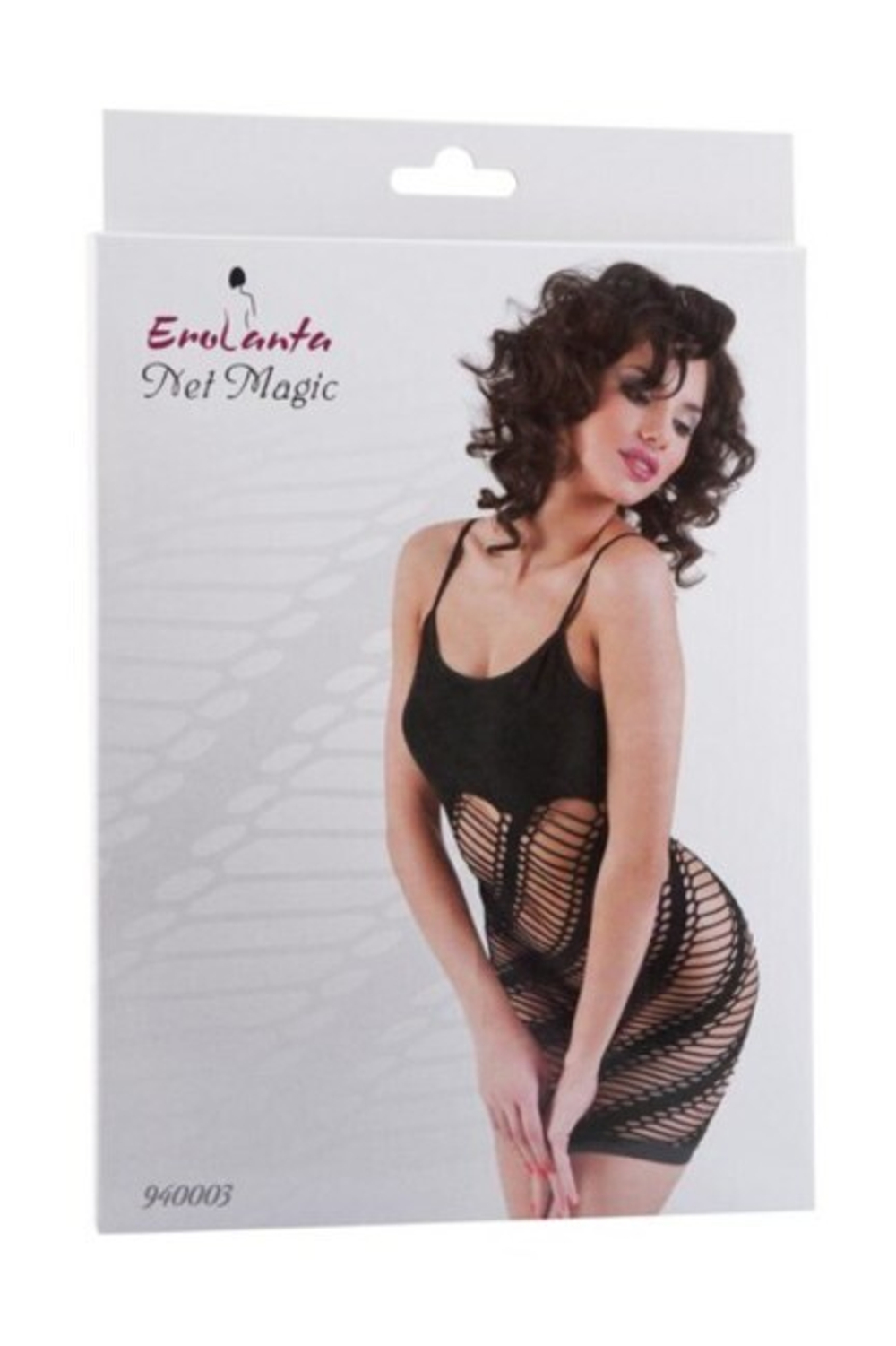 Бесшовное платье-сетка с матовым верхом SL (42-46) (Цвет: черный)