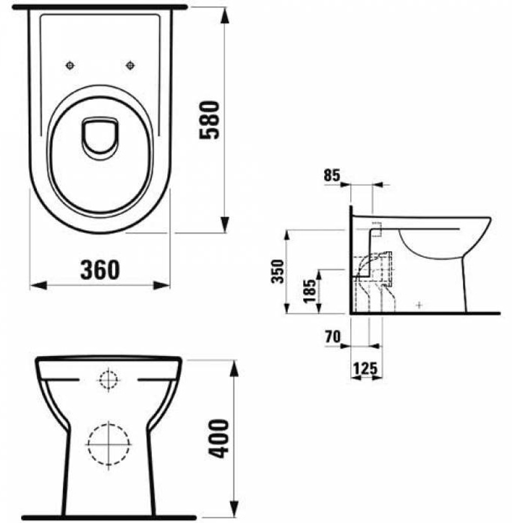 Laufen унитаз PRO 8229510000001, керамика белый