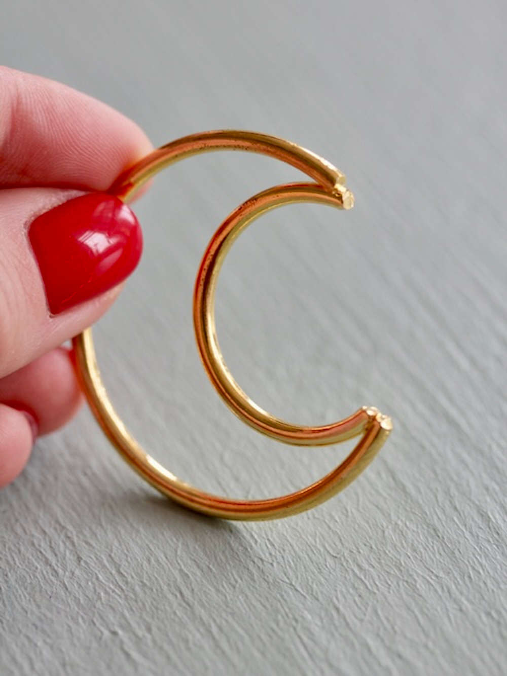 Основы металлические "Месяцы маленькие 5 см", цвет золотистый, неразъемные 5 штук /основа для декорирования металлические полумесяцы