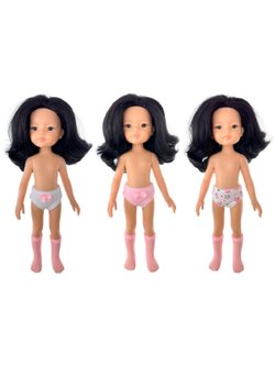 Набор из 3 трусиков и розовые гольфы для кукол Paola Reina 32 см (977)