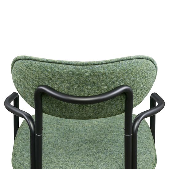 Стул ror, round, рогожка, черный/зеленый