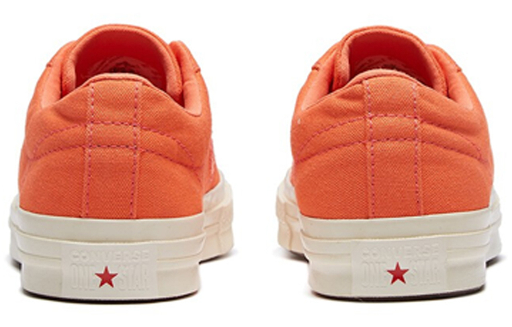 Converse one star Wear-Resistant Anti-Slip Low Canvas Shoes Women's Orange