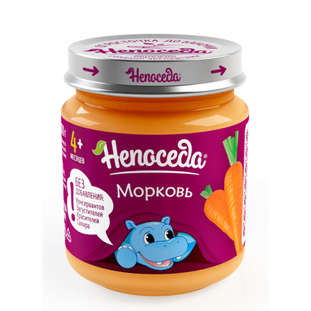 Пюре Непоседа из моркови с 4 месяцев 95 гр