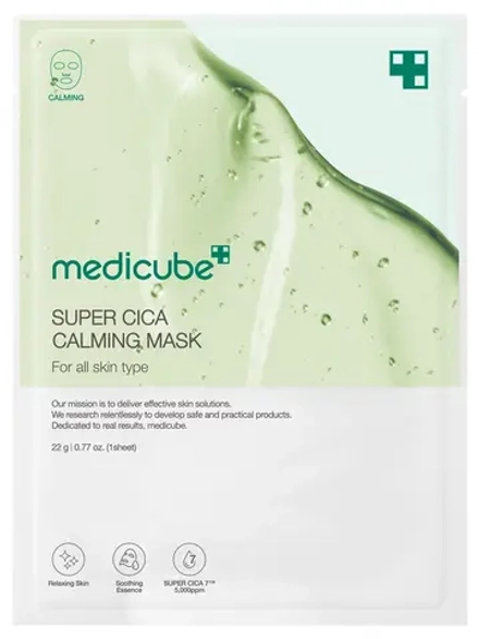 Medicube Ультратонкая тканевая маска с центеллой и чайным деревом Super Cica Calming Mask 22 гр