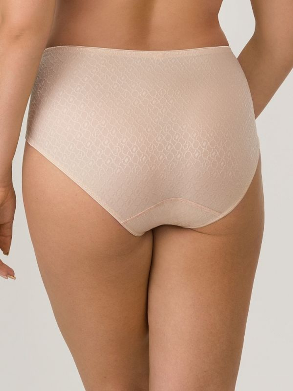 Высокие трусы-слипы из жаккарда (Размер: 50) (Цвет: пудровый)