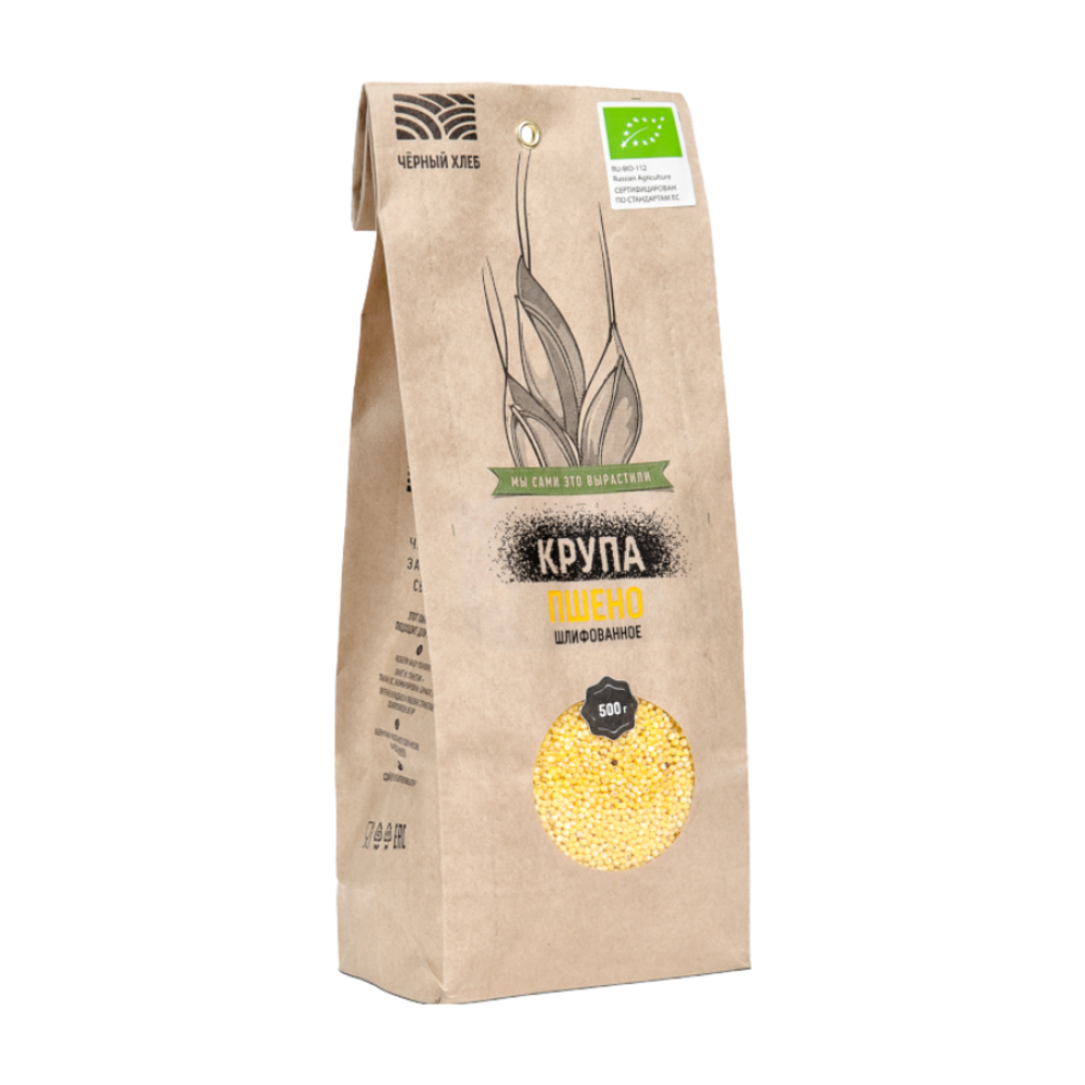 Пшено шлифованное 500гр (ЧЕРНЫЙ ХЛЕБ)