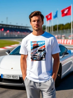 Футболка мужская y2k с принтом машиной