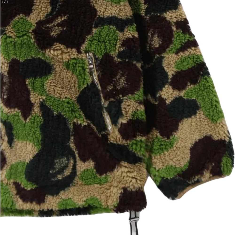 A Bathing Ape Bathing Ape Fw25 Velvet Feel Coat зеленый