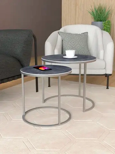 Комплект журнальных столов Акцент - керамогранит 201SLSBKER