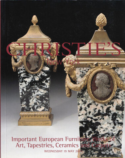 Каталог аукциона Christie's, Нью-Йорк, Шедевры мебели и декоративно-прикладного искусства, гобелены, ковры и керамика от 19 мая 2004 года