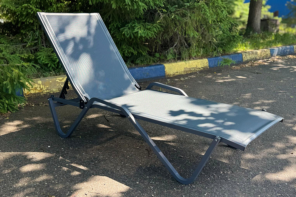 Шезлонг металлический Biotza Hera, антрацит