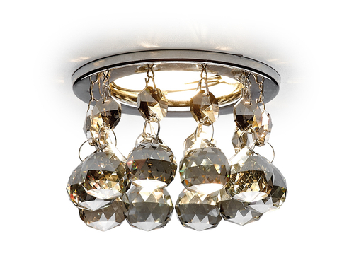 Встраиваемый точечный светильник K2051C KF/CH хром/тонированный хрусталь MR16