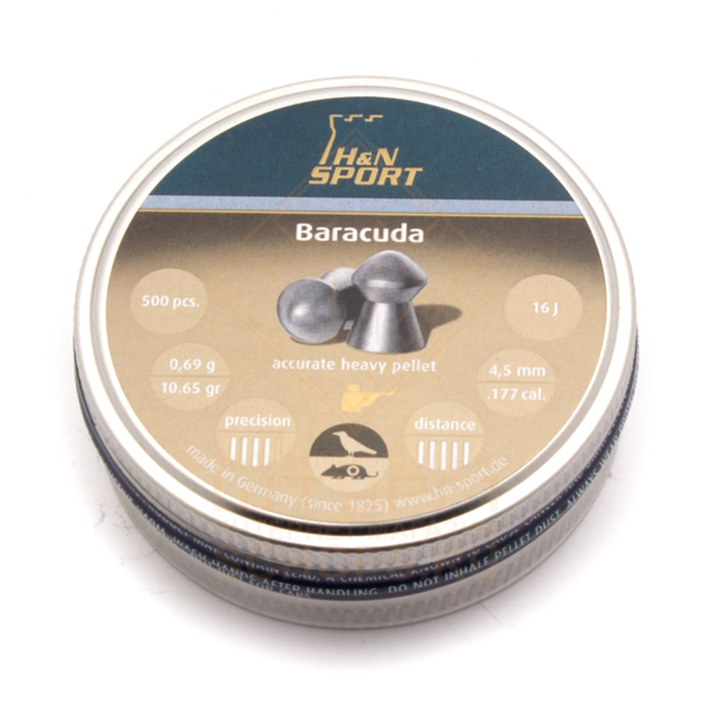 Пули H&N Baracuda 4,5 мм 0,68 г (500 шт)