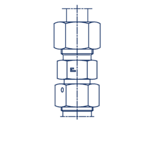 Соединение PNF DL18 26х1.5 (корпус) не редукционное