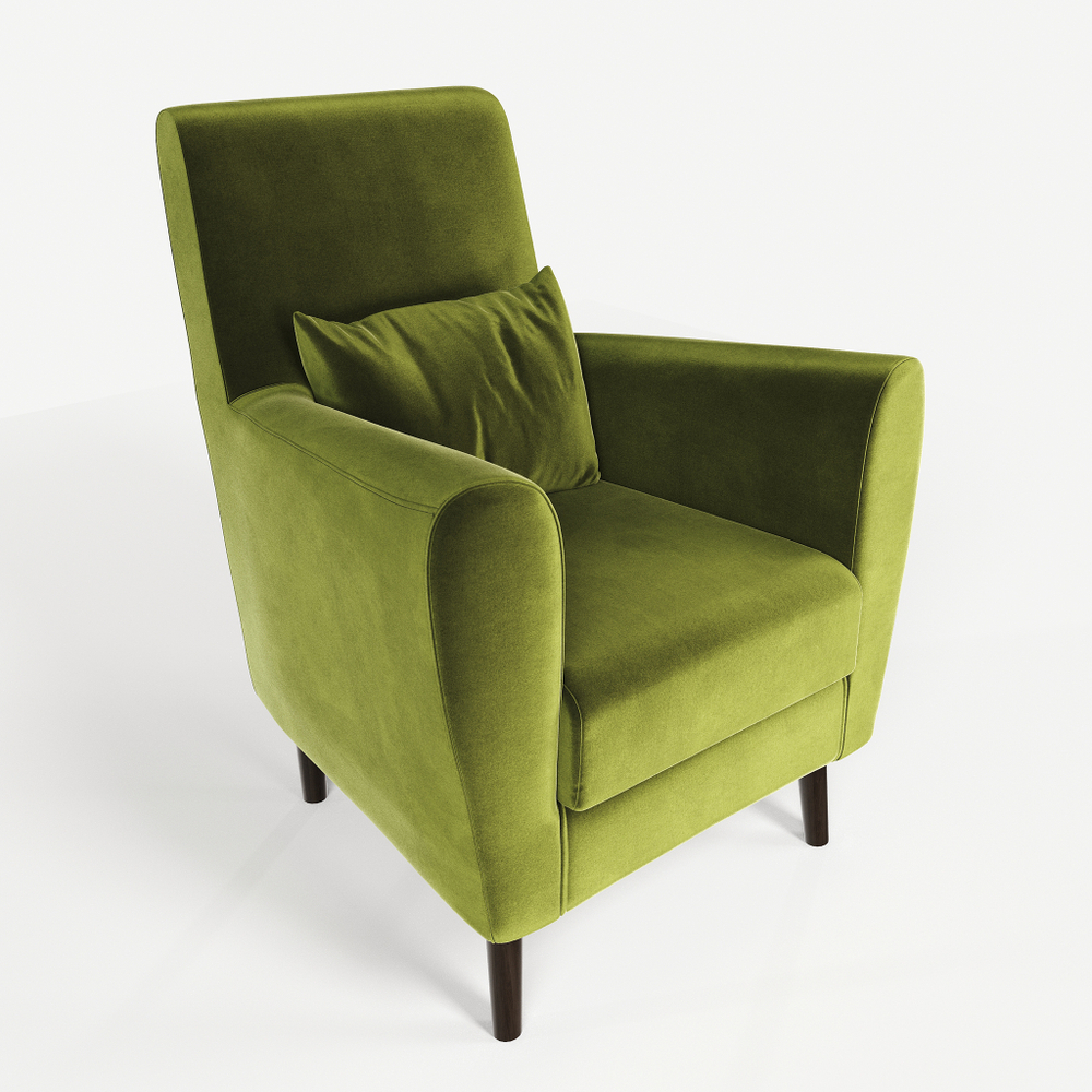 Кресло мягкое Грэйс Z-8 (Зеленый) на высоких ножках с подлокотниками в гостиную, офис, зону ожидания, салон красоты.