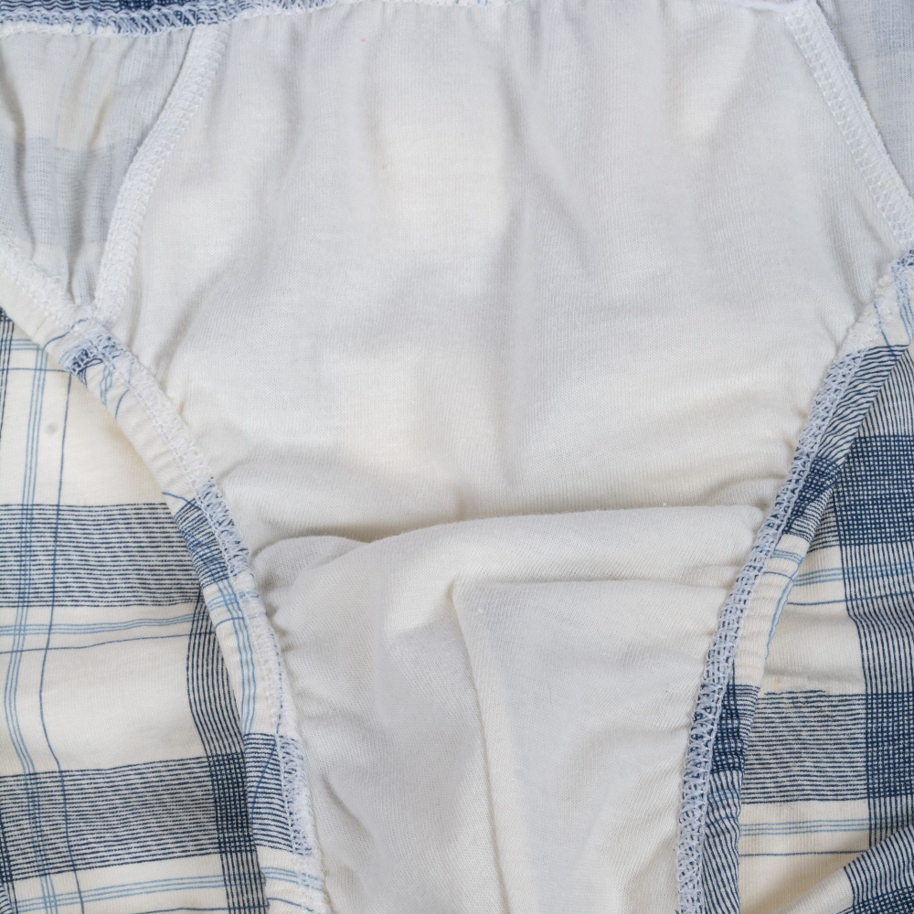 Комплект из 2 мужских трусов-слип с контрастным принтом в клетку (Размер: M) (Цвет: разноцветный)