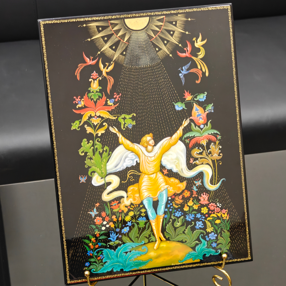 Панно Палех "Иван и Жар-птицы"