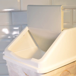 Ведро для мусора 16л с подвижной крышкой квадратное "Белый мрамор"