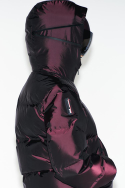 ZARA ВОДОНЕПРОНИЦАЕМАЯ КУРТКА С КАПЮШОНОМ, БОРДОВЫЙ