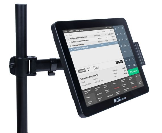 Сенсорный моноблок POScenter POS101 Pro (15&quot;, Resistive, N100, RAM 4Gb, SSD M2 128Gb, MSR) без ОС