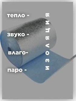 Пенофол Утеплитель для стен, для пола фольгированный самоклеющийся 10 мм длина 2 метра, черный