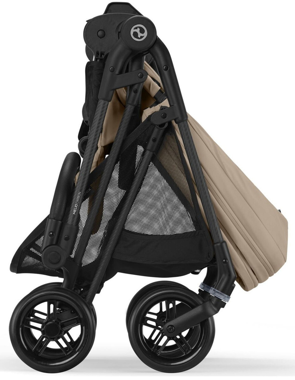 Коляска Cybex Melio Carbon 2 в 1 Almond Beige/Magic Black с дождевиками