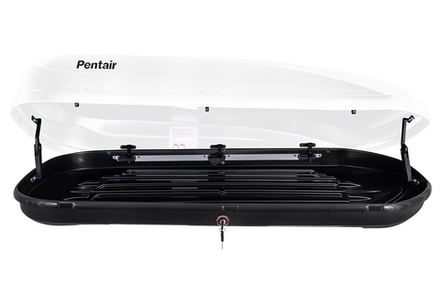 Бокс автомобильный на крышу Pentair COBRA 390L белый глянец, двусторонний
