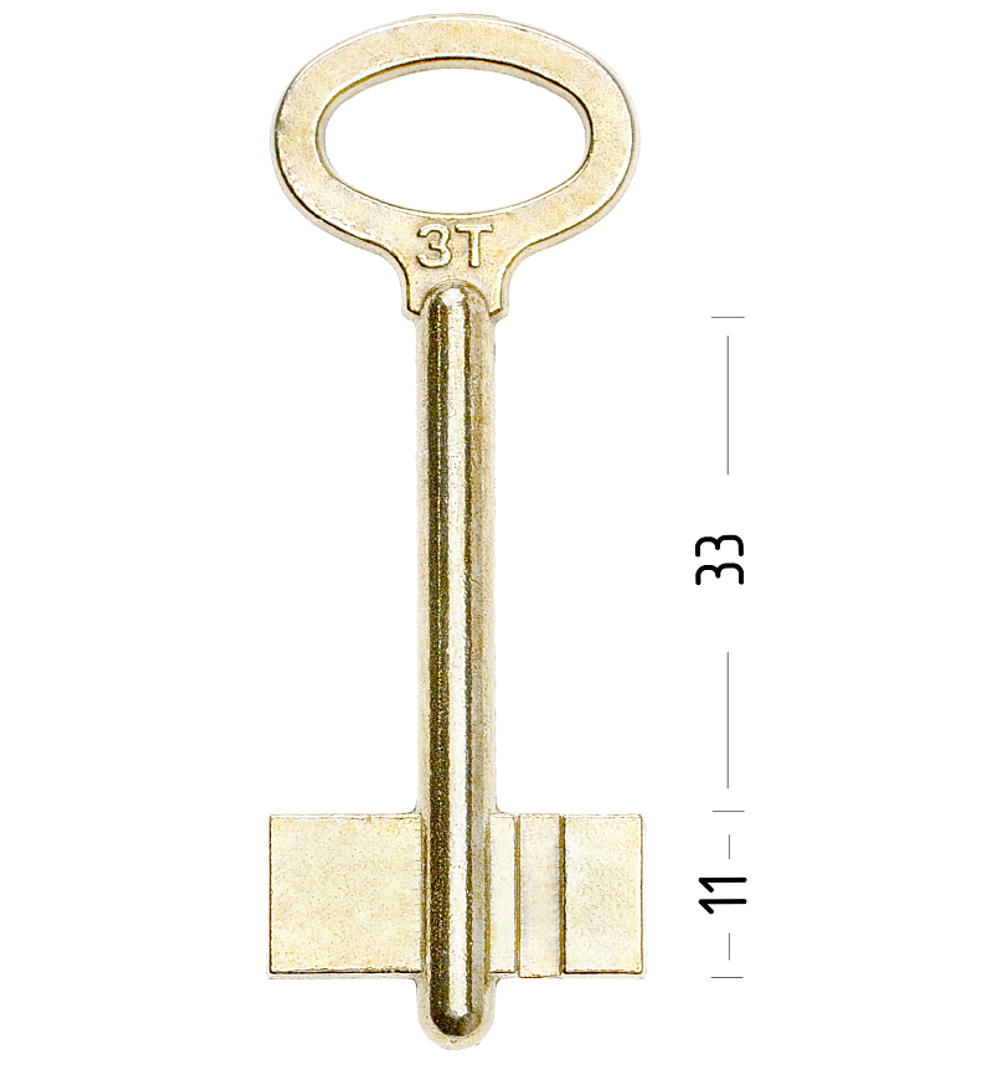 Заготовка сувальдного ключа 14202 ЗТ-1 ZT1D (желтый)