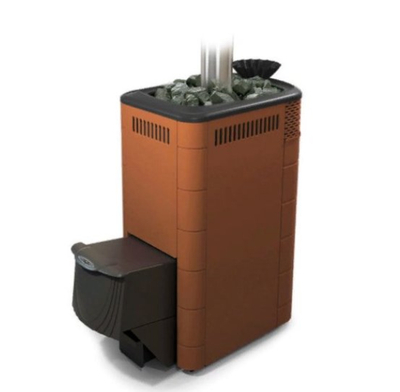 Печь банная Гейзер Супер XXL Inox ДА ЗК терракота