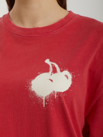 Женская Футболка Melting Cherry Pigment Washing