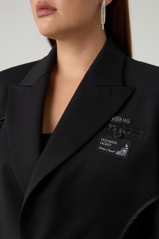 Жакет однобортный "Inside out", черный