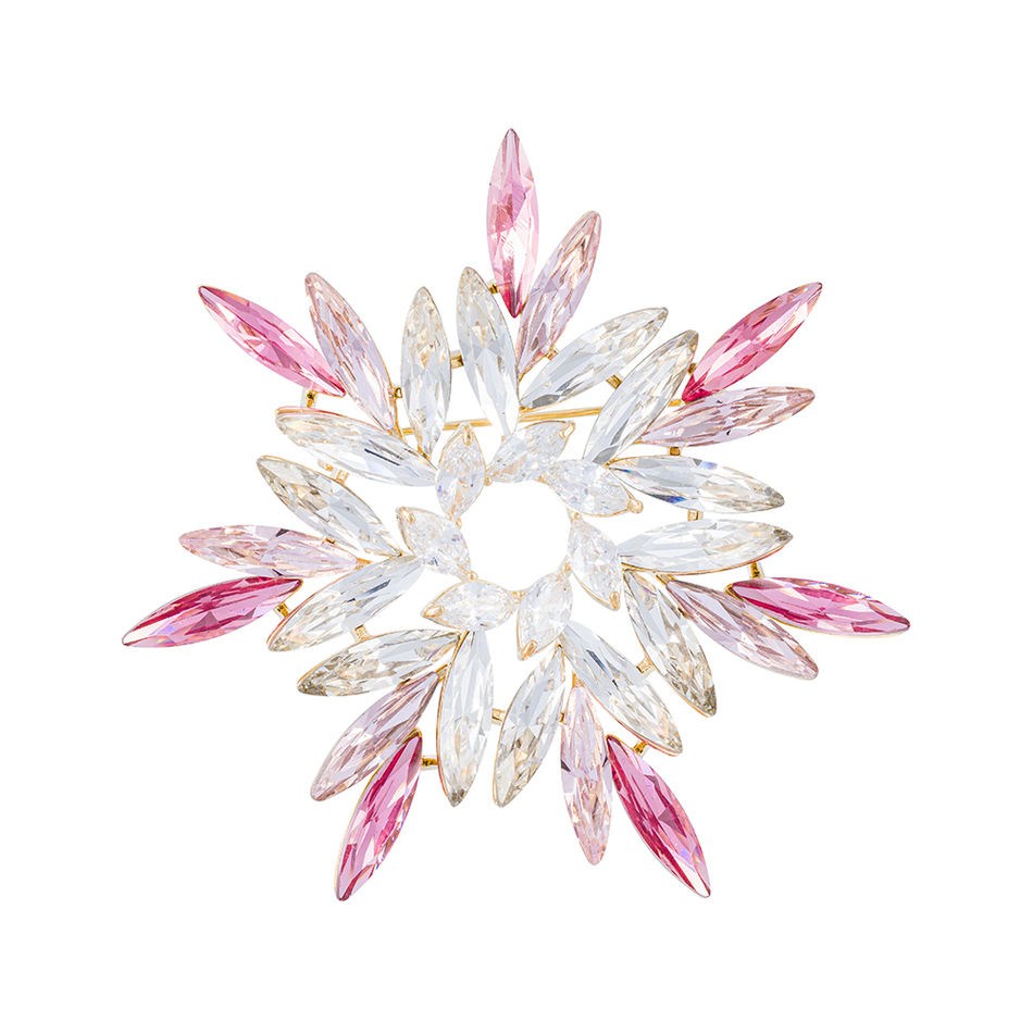 Брошь Fiore Luna ОРЕОЛ Zircon Crystal XR14406 R/G