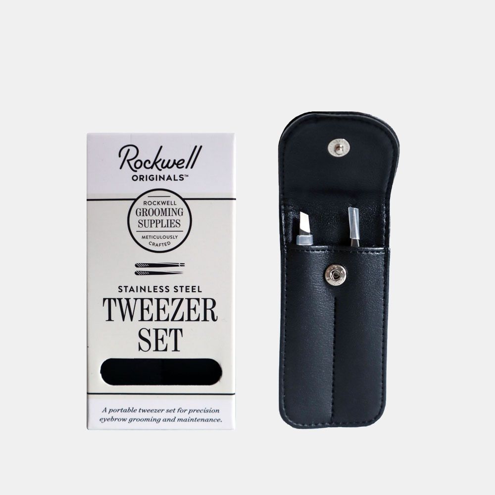 Набор пинцетов Rockwell из нержавеющей стали с чехлом (RR-TWEEZER)